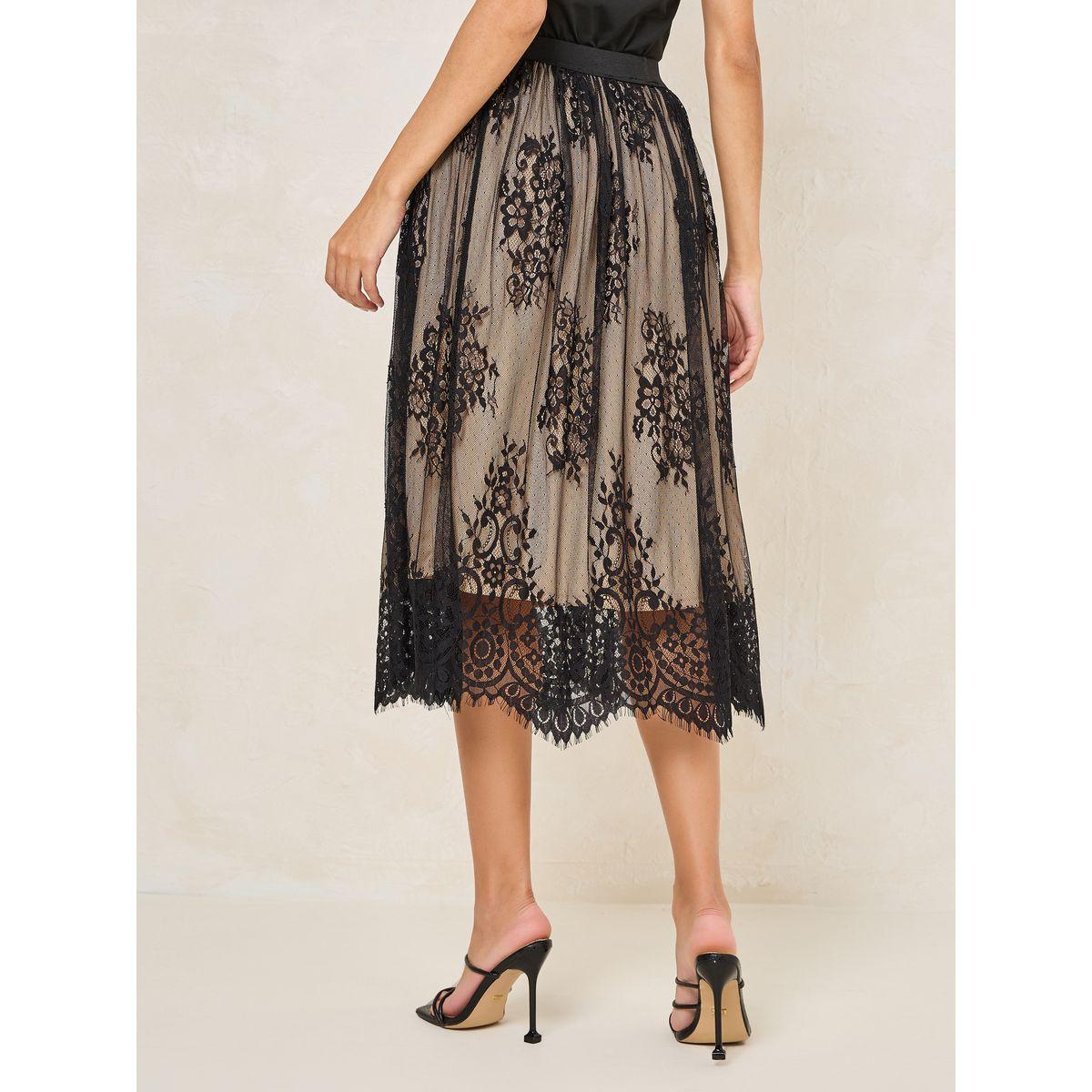 تنورة ميدي بتفاصيل دانتيل-women-clothing-skirts-image-4