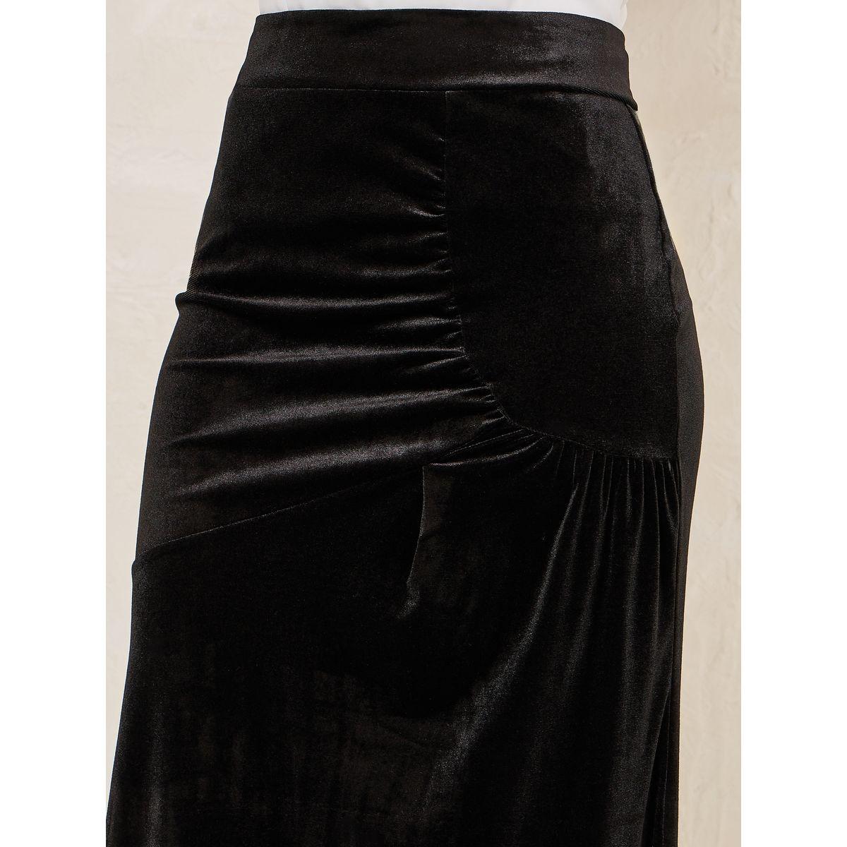 تنورة مخمل طويلة مزينة بكسرات-women-clothing-bottoms-skirts-image-3