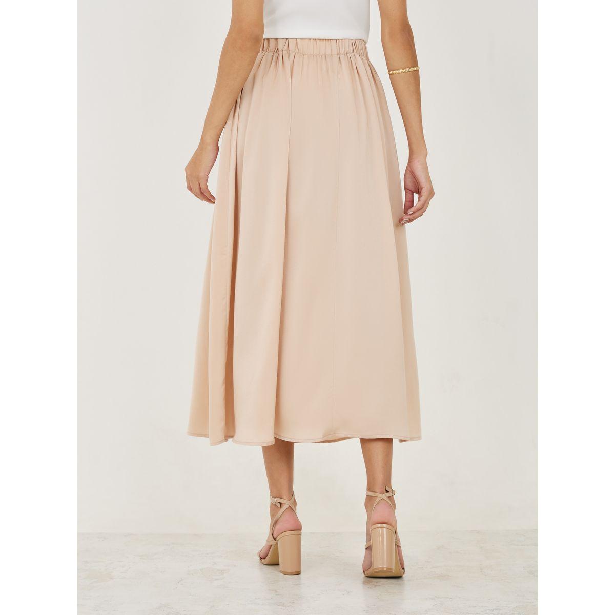 Styli Box Pleat Detail Satin Midi Skirt-women-clothing-bottoms-skirts-image-4