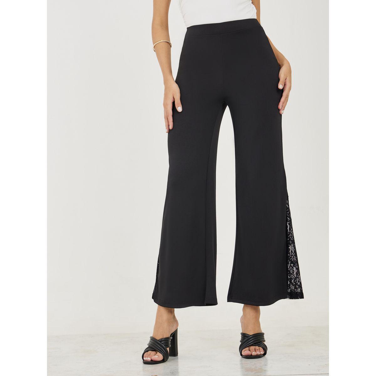 Styli Side Seam Laced Insert Wide Leg Pants-women-clothing-bottoms-trousers-image-1