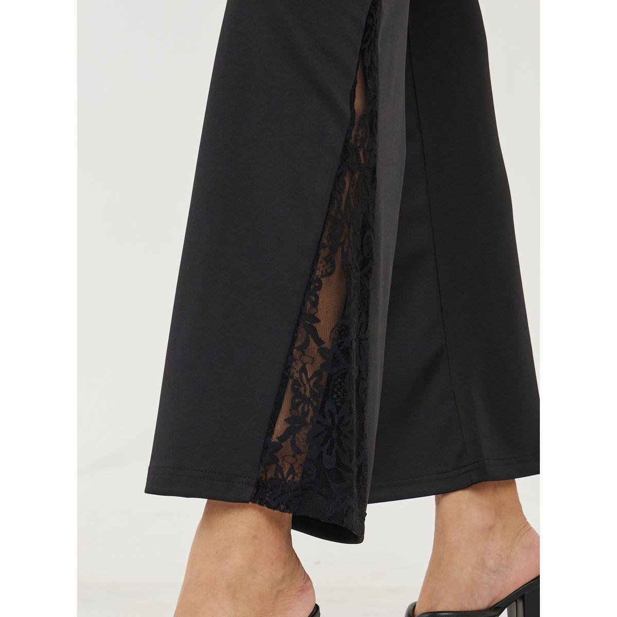 Styli Side Seam Laced Insert Wide Leg Pants-women-clothing-bottoms-trousers-image-3
