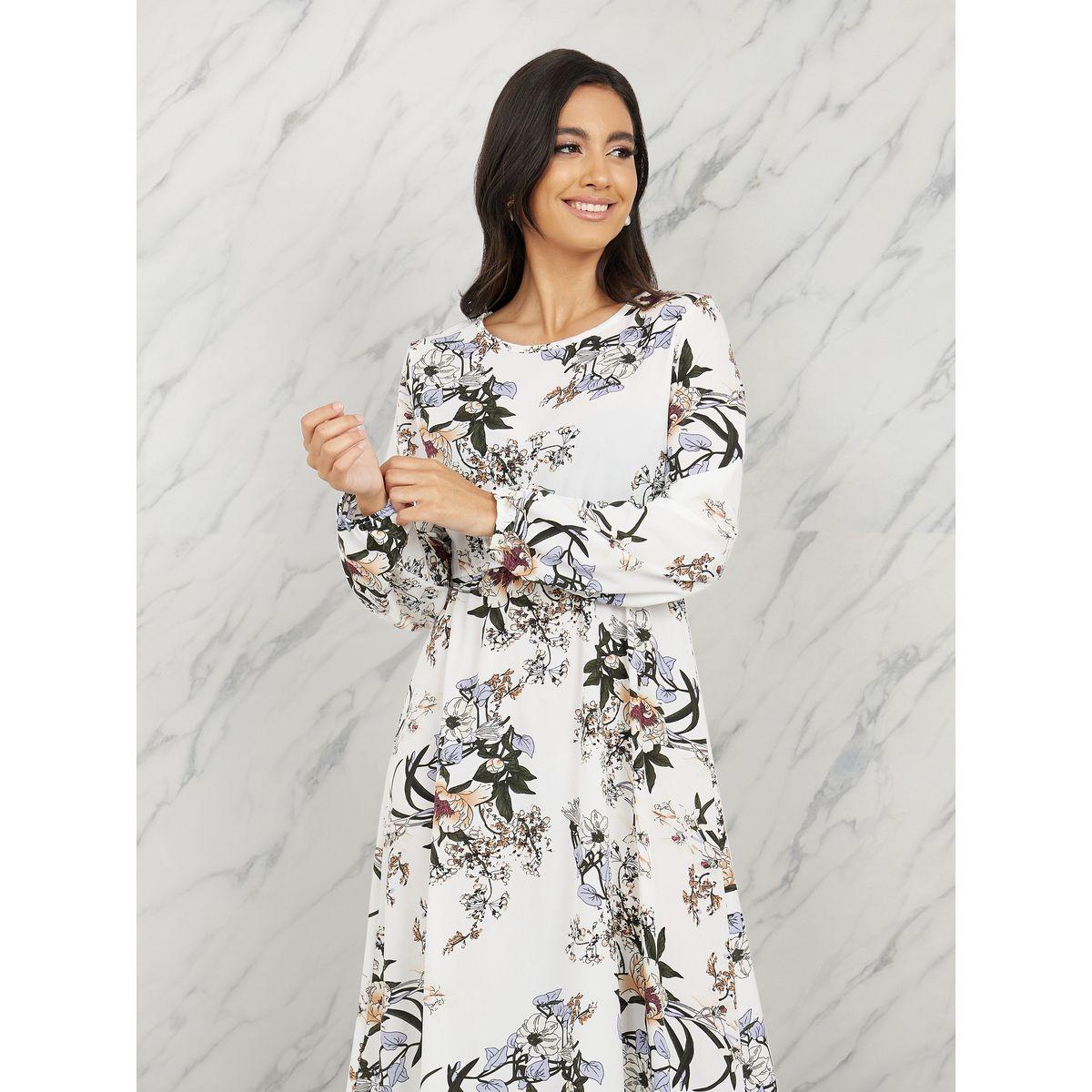 Styli Floral Print A-Line Maxi Dress-women-clothing-dresses-image-2