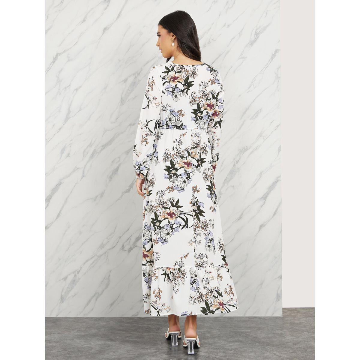 Styli Floral Print A-Line Maxi Dress-women-clothing-dresses-image-4