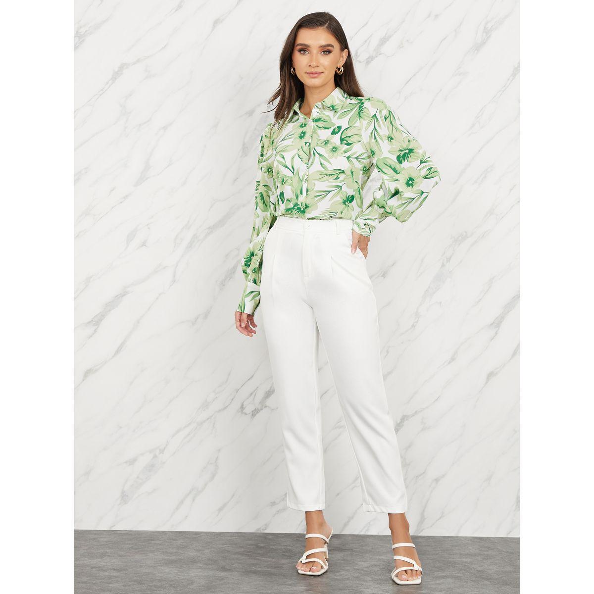 Styli Floral Print Bishop Sleeves Regular Fit Shirt-women-clothing-shirtsandblouses-shirts-image-3