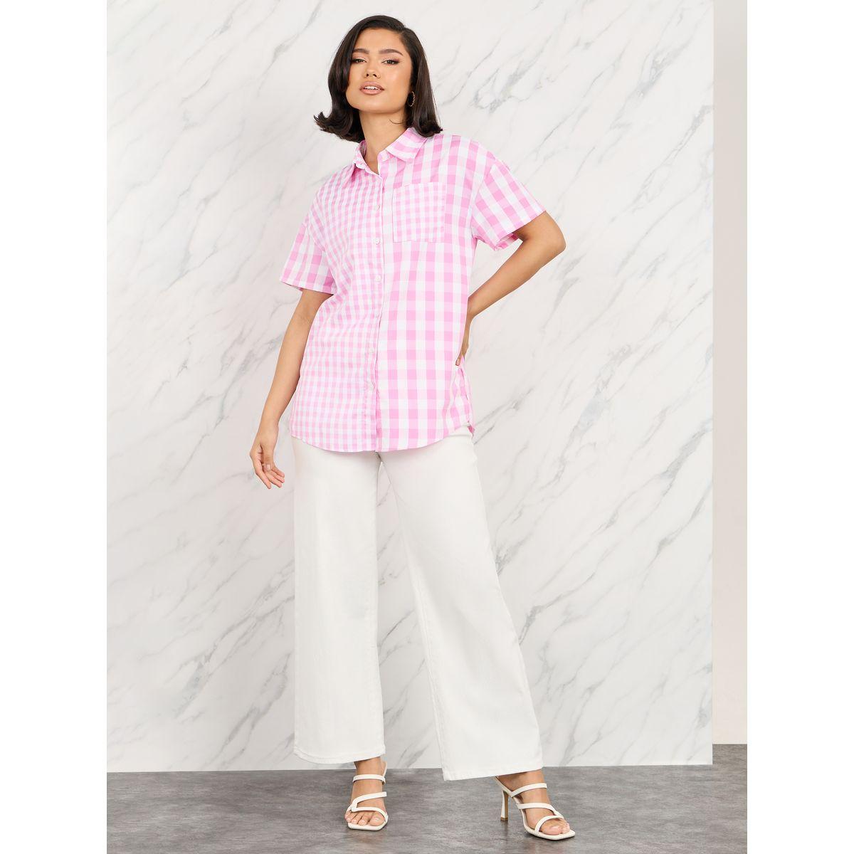 Styli Gingham Check Relaxed Fit Shirt-women-clothing-shirtsandblouses-shirts-image-2
