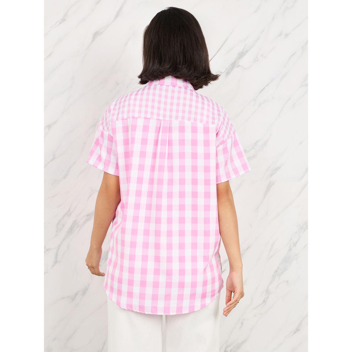 Styli Gingham Check Relaxed Fit Shirt-women-clothing-shirtsandblouses-shirts-image-5