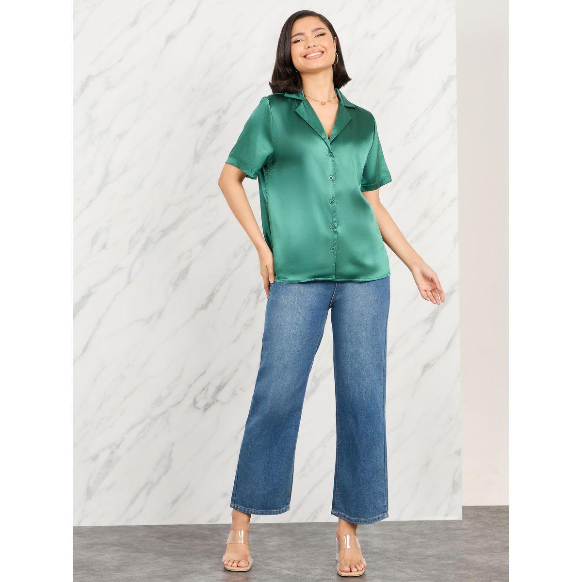 بلوزة ساتان بياقة ريزورت مع اكمام طويلة-women-clothing-shirtsandblouses-shirts-image-2