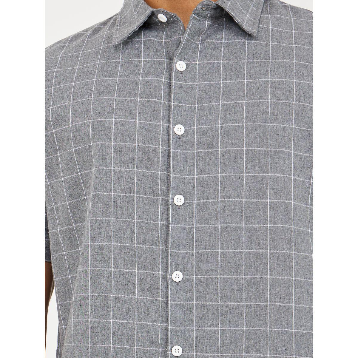 طقم للنوم من شورت مع قميص بطبعة مربعات-men-clothing-nightwear-sets-image-3