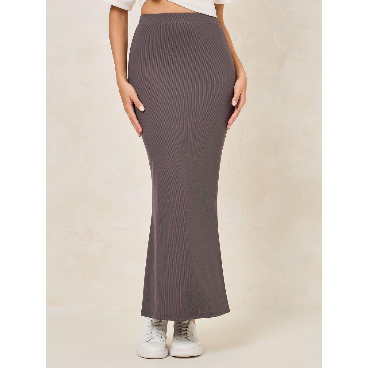 Styli Ribbed Bodycon Maxi Skirt-women-clothing-bottoms-skirts-image-1
