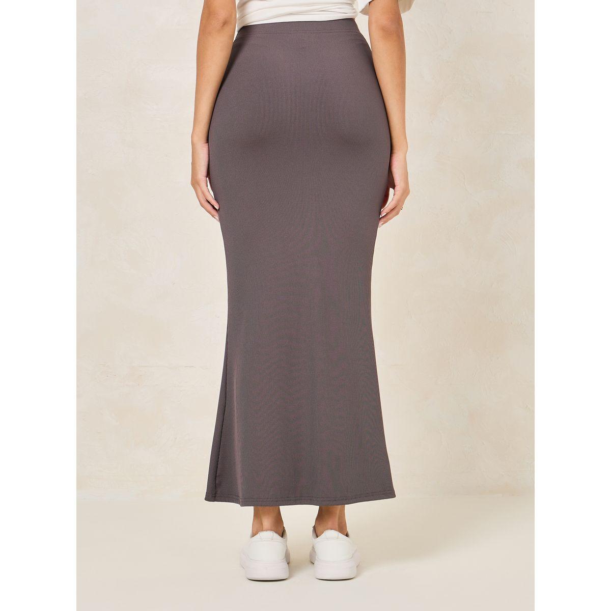 Styli Ribbed Bodycon Maxi Skirt-women-clothing-bottoms-skirts-image-4