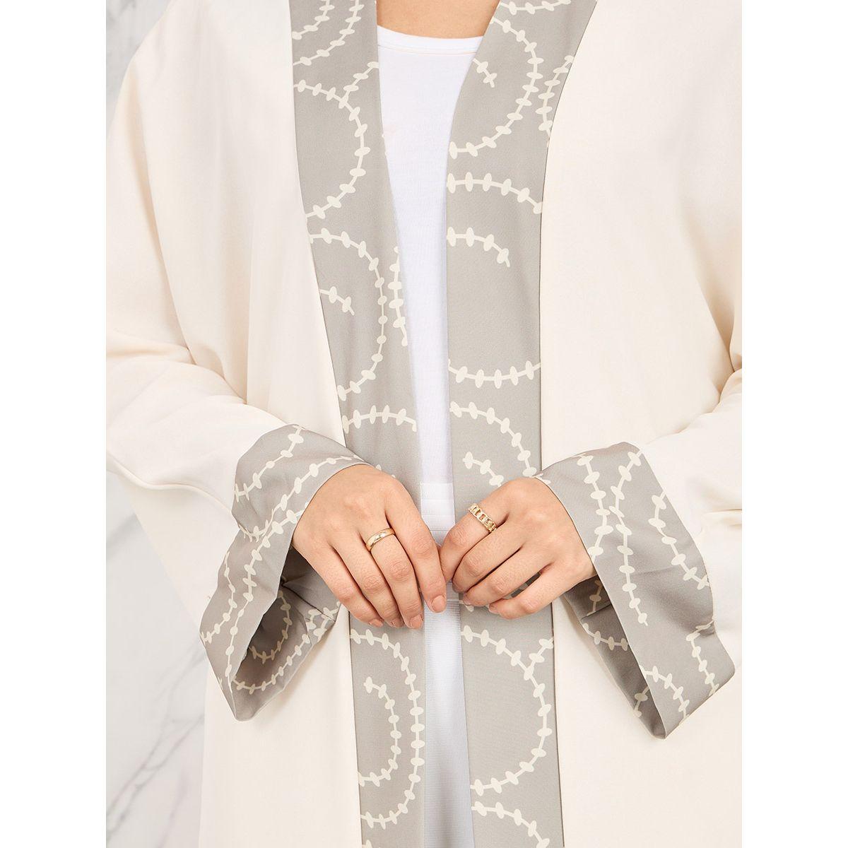 Styli Contrast Printed Border Regular Fit Maxi Kimono-women-clothing-shirtsandblouses-shirts-image-3