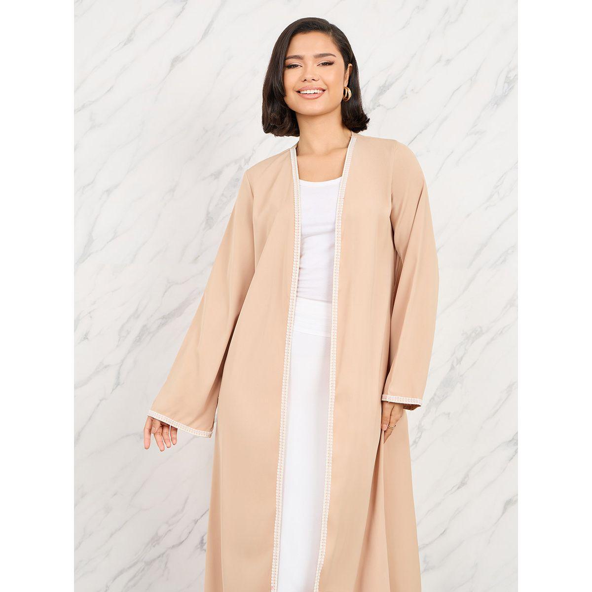 Styli Lace Detail Trim Regular Fit Midi Kimono-women-clothing-shirtsandblouses-shirts-image-2