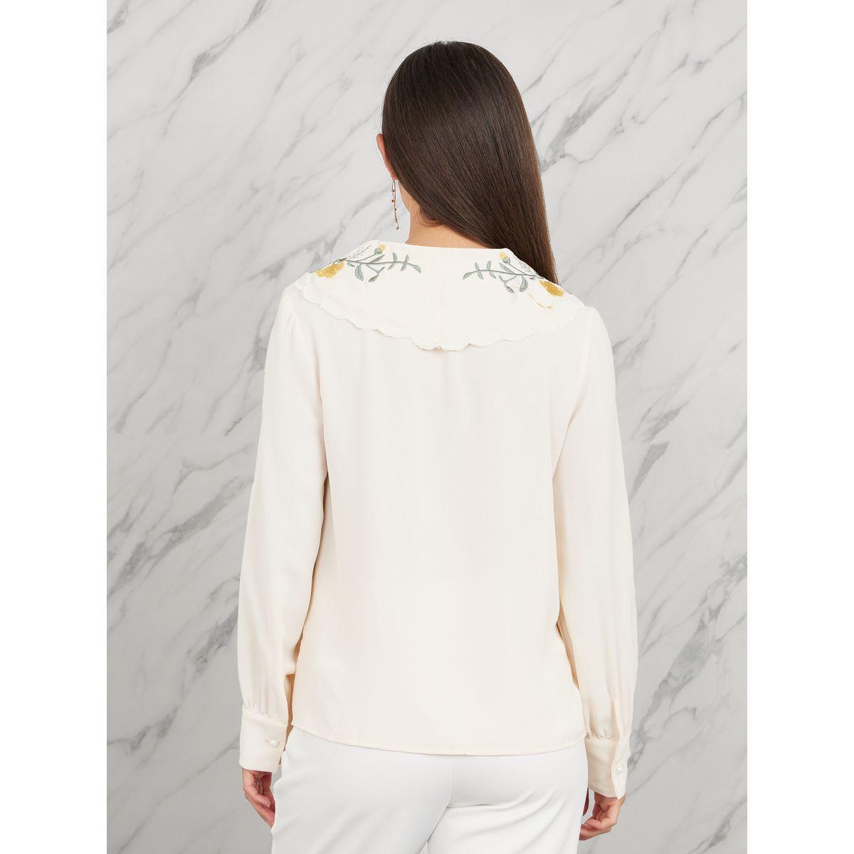 Styli Relaxed Fit Floral Embroidered Peter Pan Collar Shirt-women-clothing-shirtsandblouses-shirts-image-5