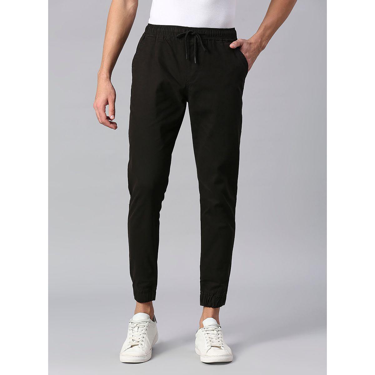 Dennis Lingo Solid Straight Fit Mid Rise Joggers-men-clothing-bottoms-joggers-image-1