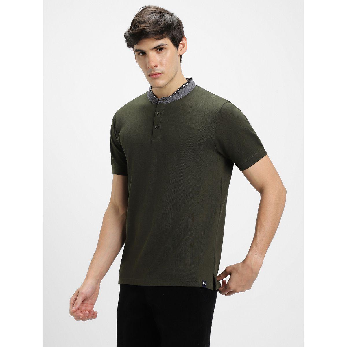 تيشيرت بولو سادة باكمام قصيرة وازرار دينيس لينجو × ستايلي-men-clothing-tshirtsandpolos-polos-image-1
