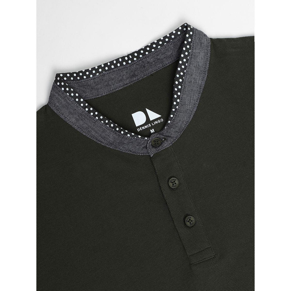 تيشيرت بولو سادة باكمام قصيرة وازرار دينيس لينجو × ستايلي-men-clothing-tshirtsandpolos-polos-image-4