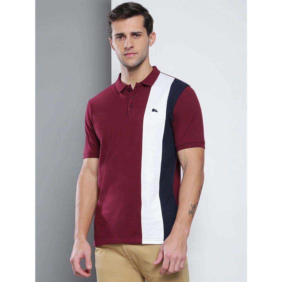 تيشيرت بولو بنمط كتل الالوان واكمام قصيرة دينيس لينجو × ستايلي-men-clothing-tshirtsandpolos-polos-image-1