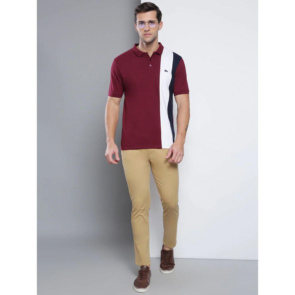 تيشيرت بولو بنمط كتل الالوان واكمام قصيرة دينيس لينجو × ستايلي-men-clothing-tshirtsandpolos-polos-image-3