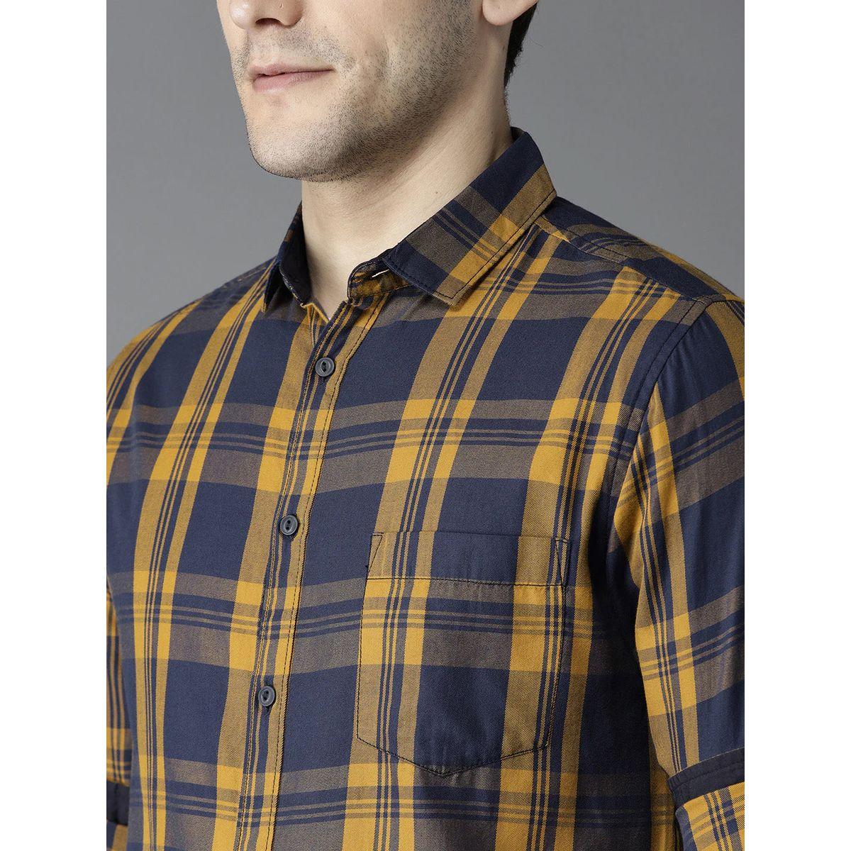 Dennis Lingo X Styli  Plaid Checked Slim Fit Shirt with Long Sleeves-men-clothing-shirts-image-2