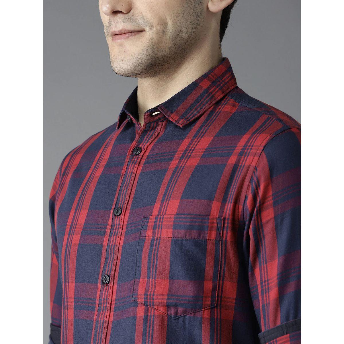 قميص كاروهات بقصة سليم فت دينيس لينجو × ستايلي-men-clothing-shirts-image-2