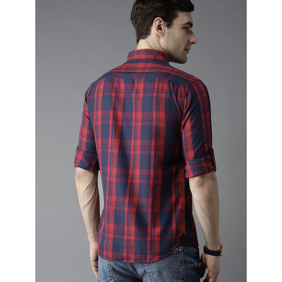 قميص كاروهات بقصة سليم فت دينيس لينجو × ستايلي-men-clothing-shirts-image-3