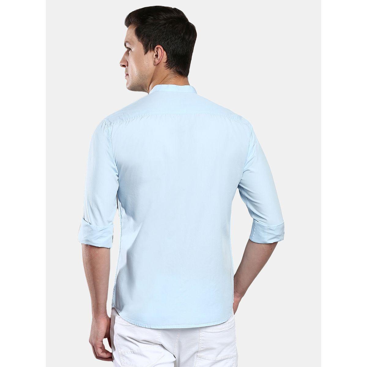 Dennis Lingo X Styli  Mandarin Collar Slim Fit Shirt with Long Sleeves-men-clothing-shirts-image-3