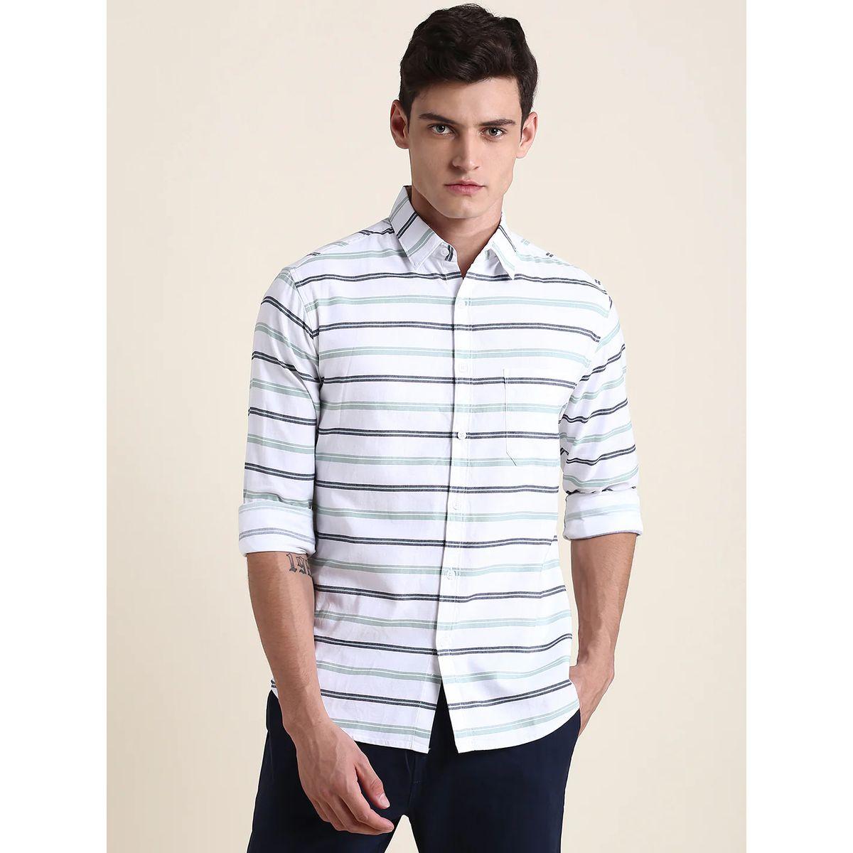 Dennis Lingo X Styli  Striped Slim Fit Shirt with Long Sleeves-men-clothing-shirts-image-1