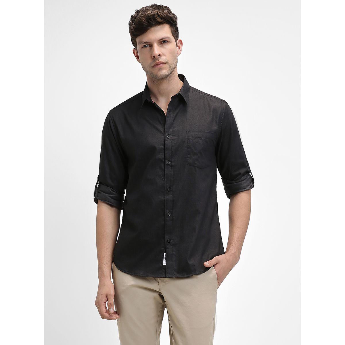 قميص بقصة سليم فت وجيب على الصدر-men-clothing-shirts-image-1