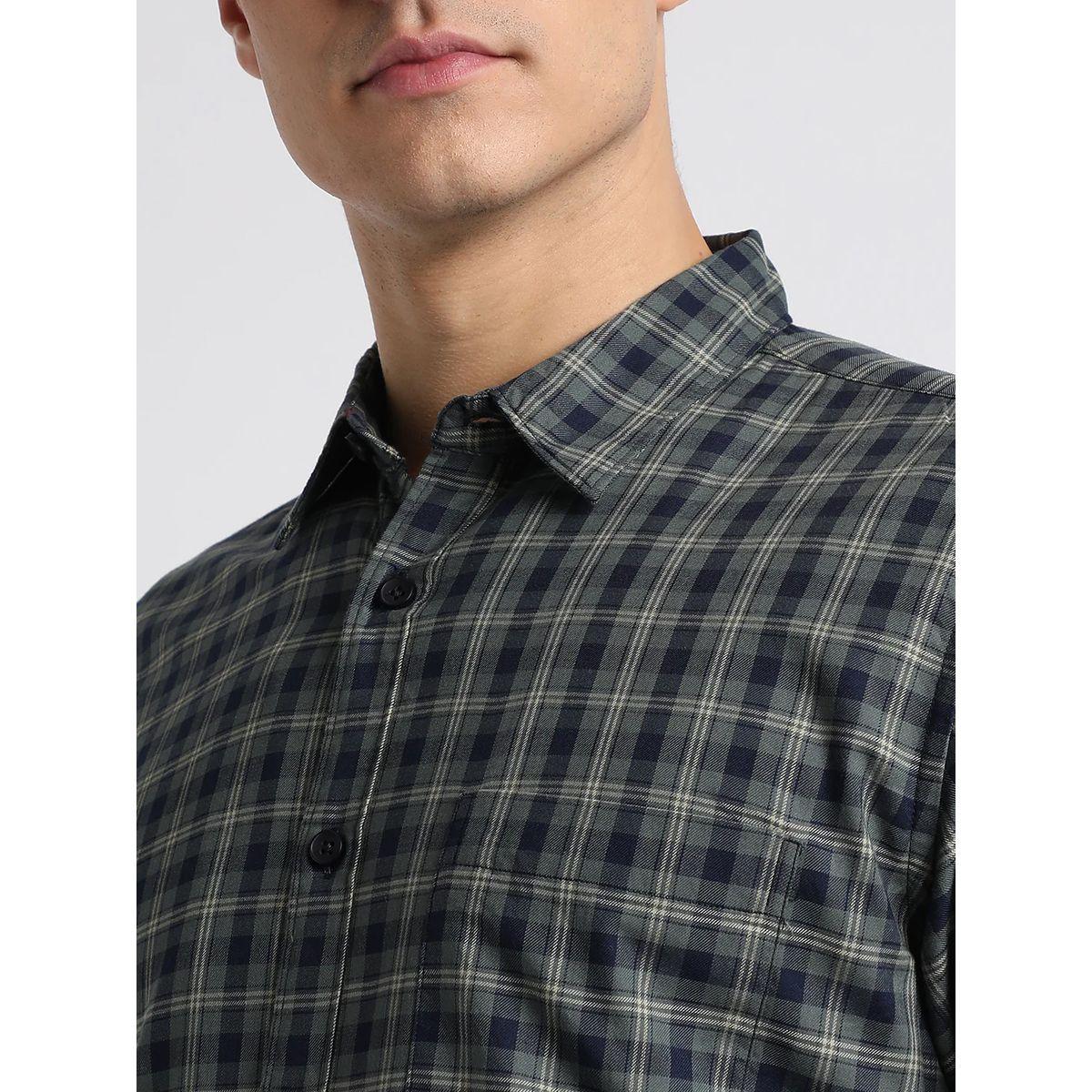 Dennis Lingo Tartan Checked Slim Fit Shirt with Roll Up Sleeves-men-clothing-shirts-image-2