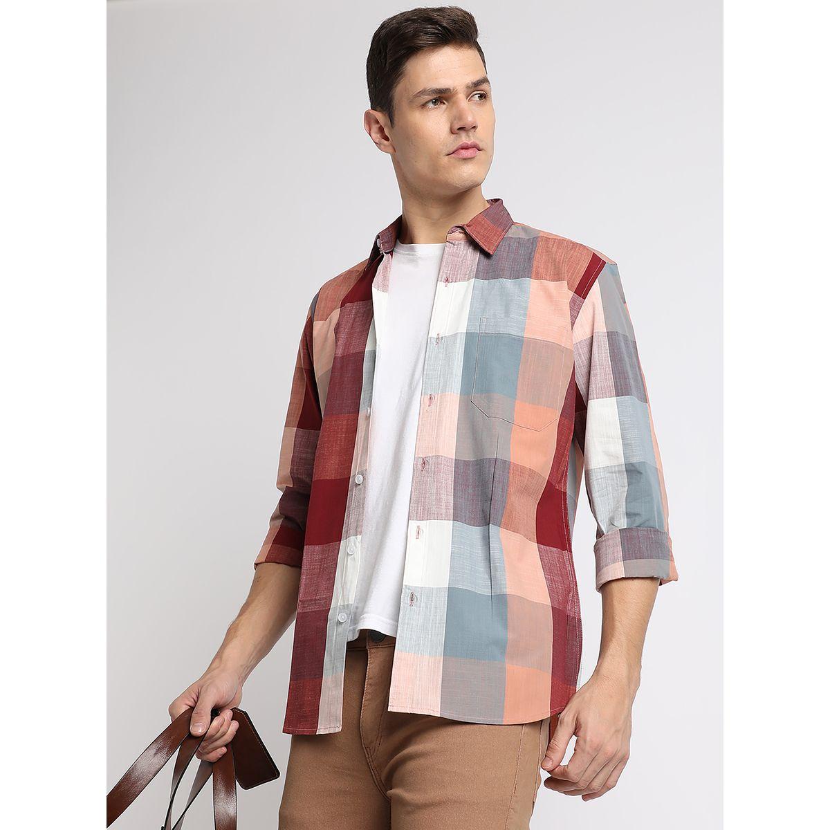 Dennis Lingo Checked Slim Fit Shirt with Long Sleeves-men-clothing-shirts-image-1