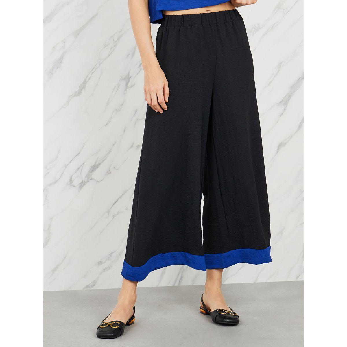 Styli Crepe Contrast Hem Top & Wide Leg Pant Set-women-clothing-coordsets-image-4