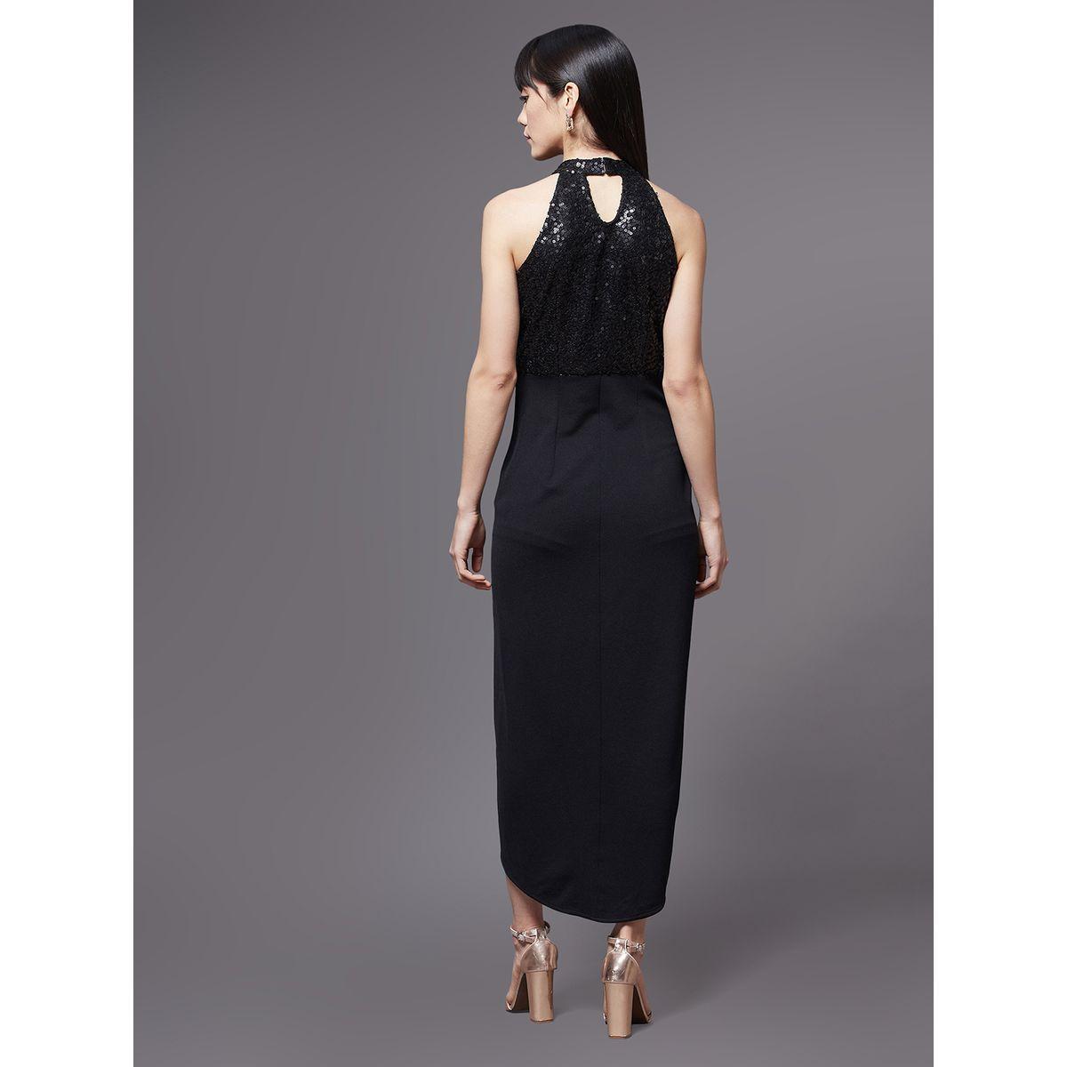 فستان ميدي بياقة هولتر ونمط لف ميس تشيس × ستايلي-women-clothing-dresses-image-3