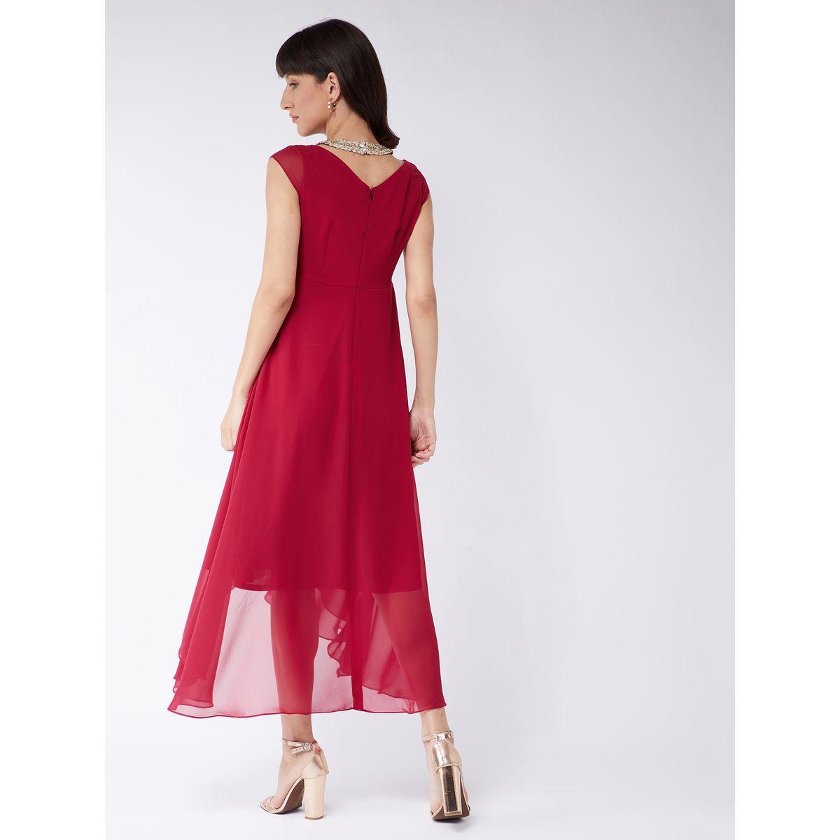 فستان ميدي بكسرات وياقة منمقة ميس تشيس × ستايلي-women-clothing-dresses-image-3