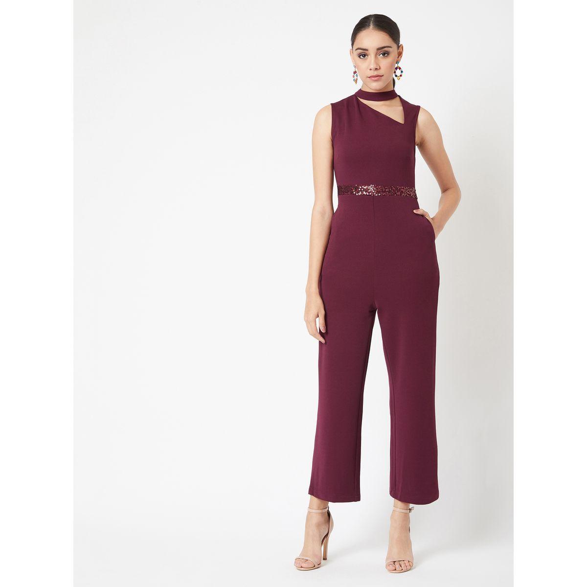 جمبسوت بلا اكمام مزين بالترتر مع جيب ميس تشيس × ستايلي-women-clothing-jumpsuits-image-1