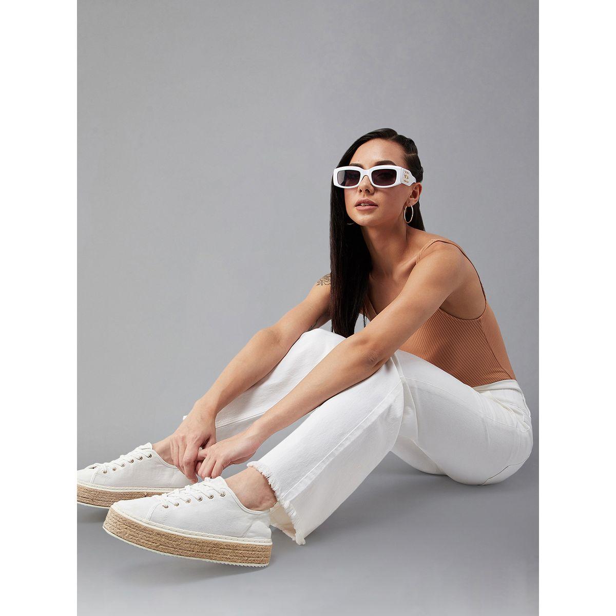 Miss Chase X Styli  Paperbag Waist Flared Pants with Pockets-women-clothing-bottoms-jeans-image-5