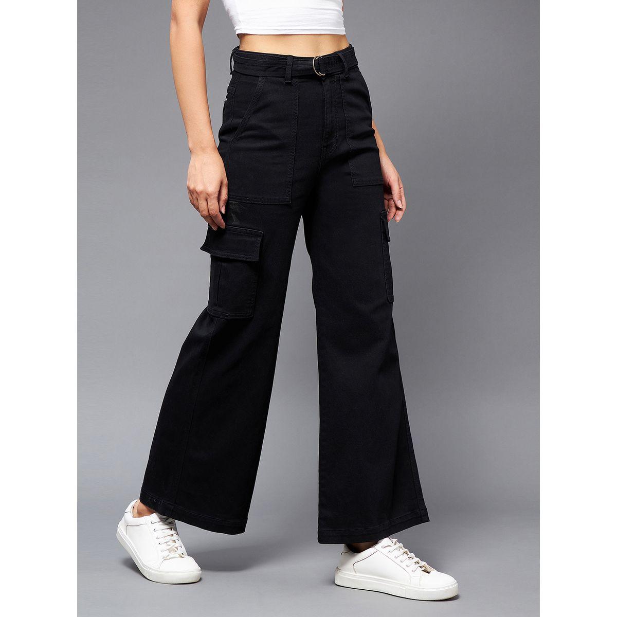 Miss Chase X Styli  High Rise Pocket Detail Wide Leg Pants-women-clothing-bottoms-jeans-image-1