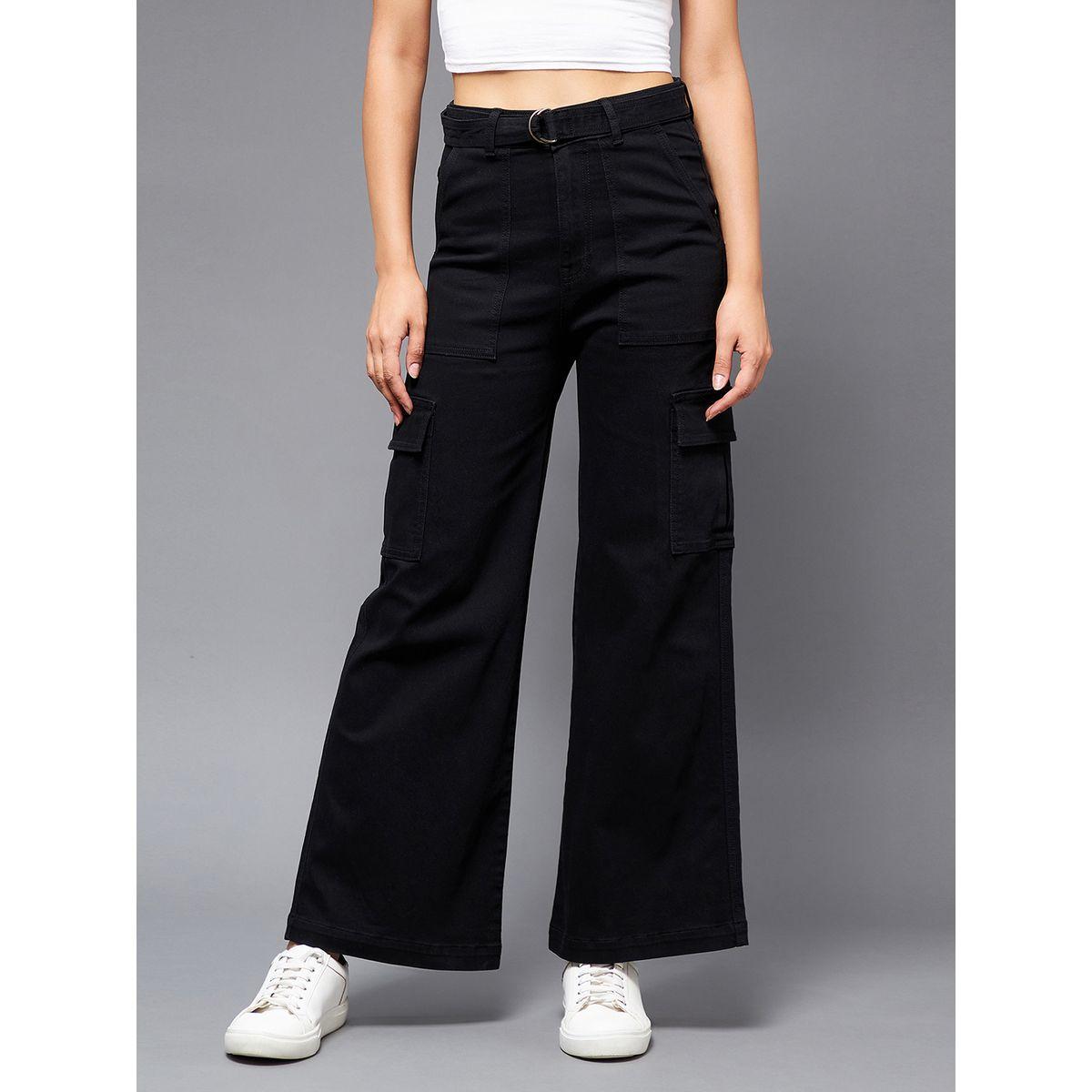 Miss Chase X Styli  High Rise Pocket Detail Wide Leg Pants-women-clothing-bottoms-jeans-image-2
