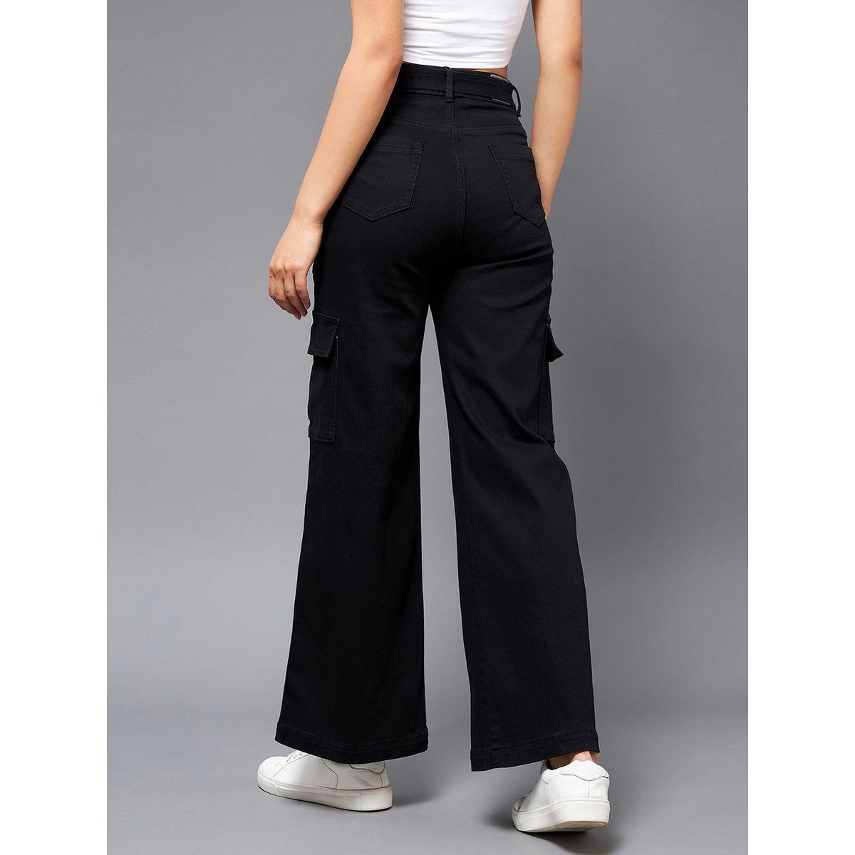 Miss Chase X Styli  High Rise Pocket Detail Wide Leg Pants-women-clothing-bottoms-jeans-image-3