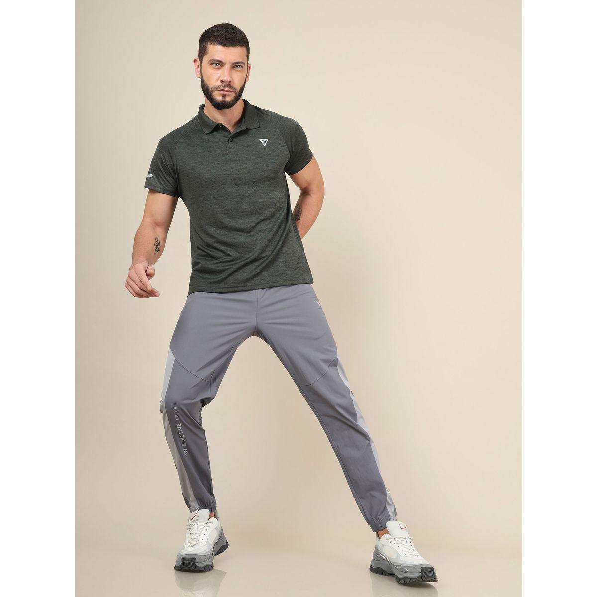 بنطال رياضي بنمط كتل الالوان وحواف مكبلة-men-clothing-sportswearandactivewear-bottoms-image-2