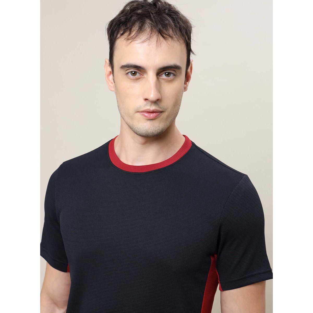 Technosport Panelled Slim Fit T-Shirt with Short Sleeves-men-clothing-sportswearandactivewear-tshirtsandpolos-image-3