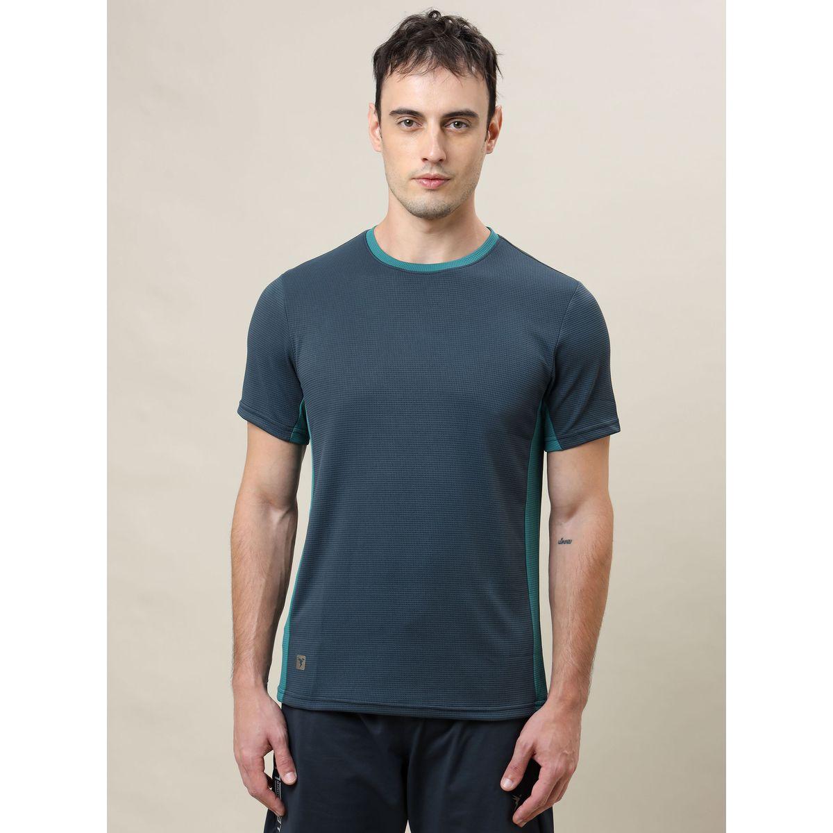 Technosport Solid Slim Fit T-Shirt with Short Sleeves-men-clothing-sportswearandactivewear-tshirtsandpolos-image-1