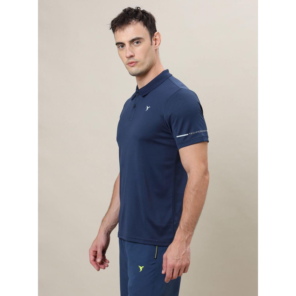 Technosport Solid Slim Fit Polo T-Shirt with Short Sleeves-men-clothing-sportswearandactivewear-tshirtsandpolos-image-2