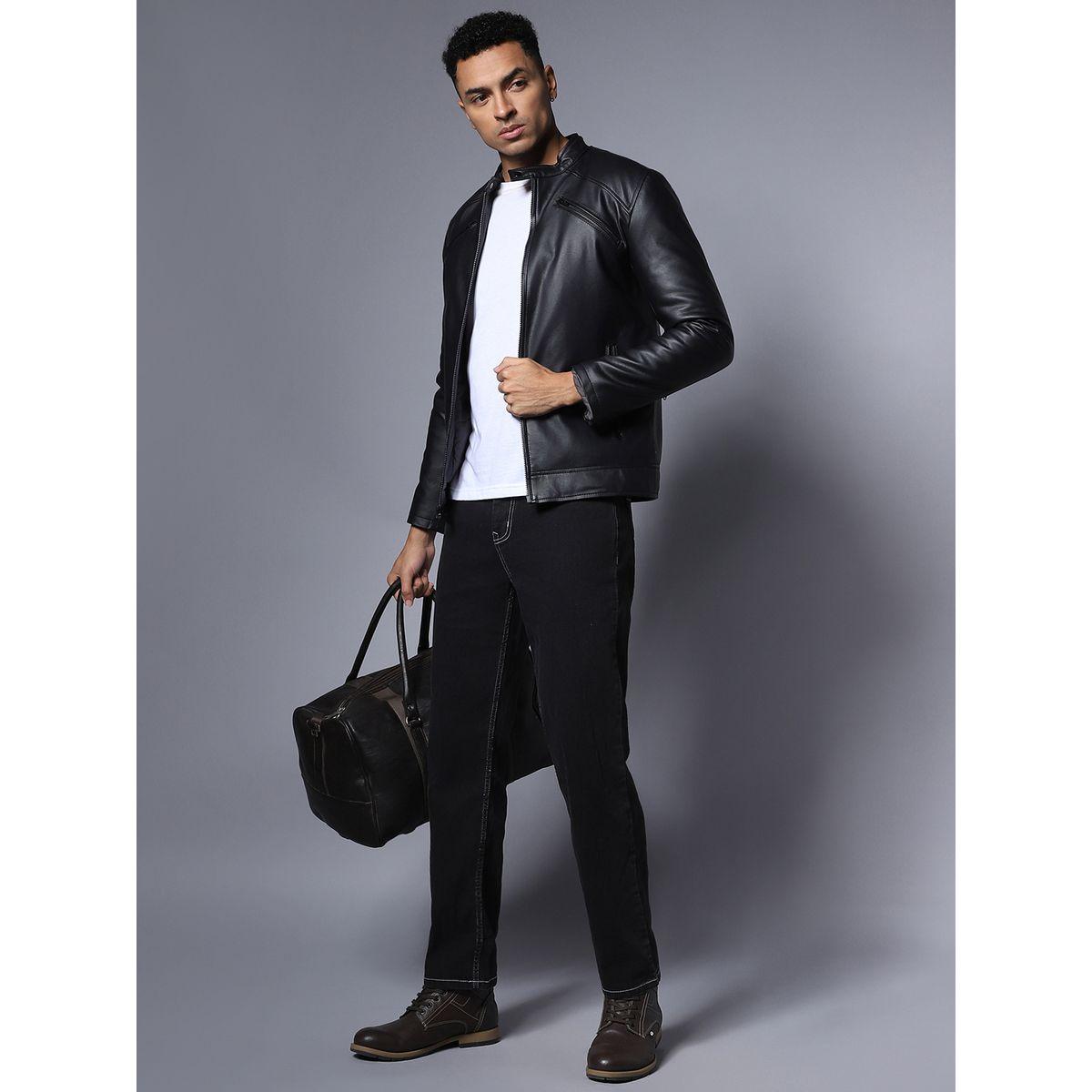 جينز سادة بقصة مريحة وخصر متوسط هاي ستار × ستايلي-men-clothing-bottoms-jeans-image-4