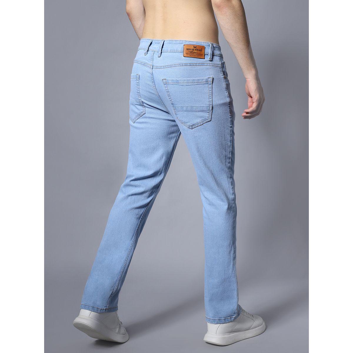High Star X Styli  Mid Rise Light Wash Clean Look Stretchable Jeans-men-clothing-bottoms-jeans-image-2