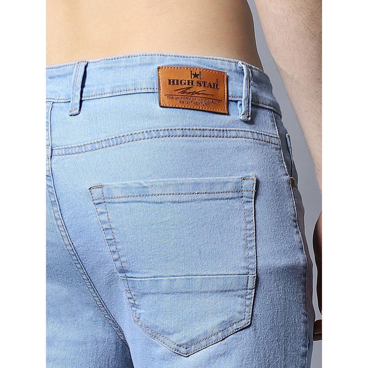 High Star X Styli  Mid Rise Light Wash Clean Look Stretchable Jeans-men-clothing-bottoms-jeans-image-4