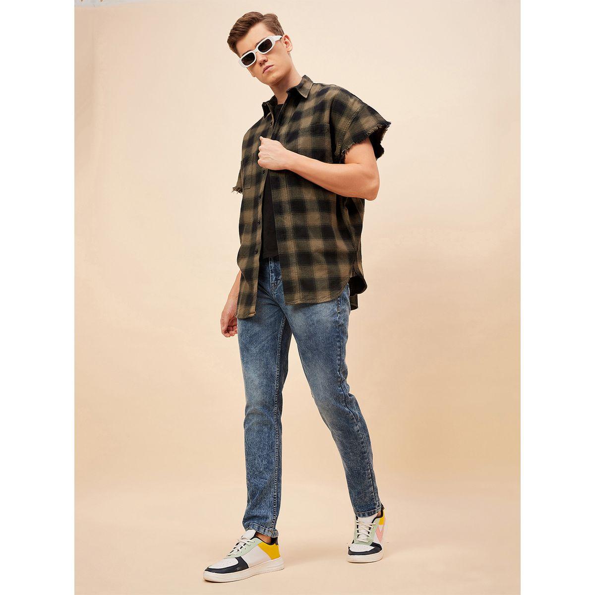 جينز بخصر متوسط وتفاصيل مشطوفة هاي ستار × ستايلي-men-clothing-bottoms-jeans-image-4