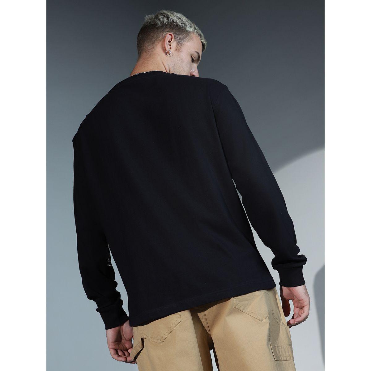 Hubberholme Relaxed Fit Typography Print T-Shirt with Long Sleeves-men-clothing-tshirtsandpolos-tshirts-image-3