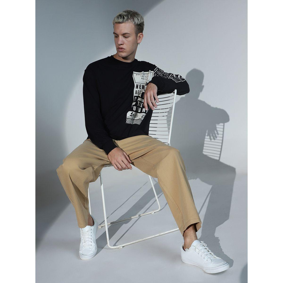 Hubberholme Relaxed Fit Typography Print T-Shirt with Long Sleeves-men-clothing-tshirtsandpolos-tshirts-image-4