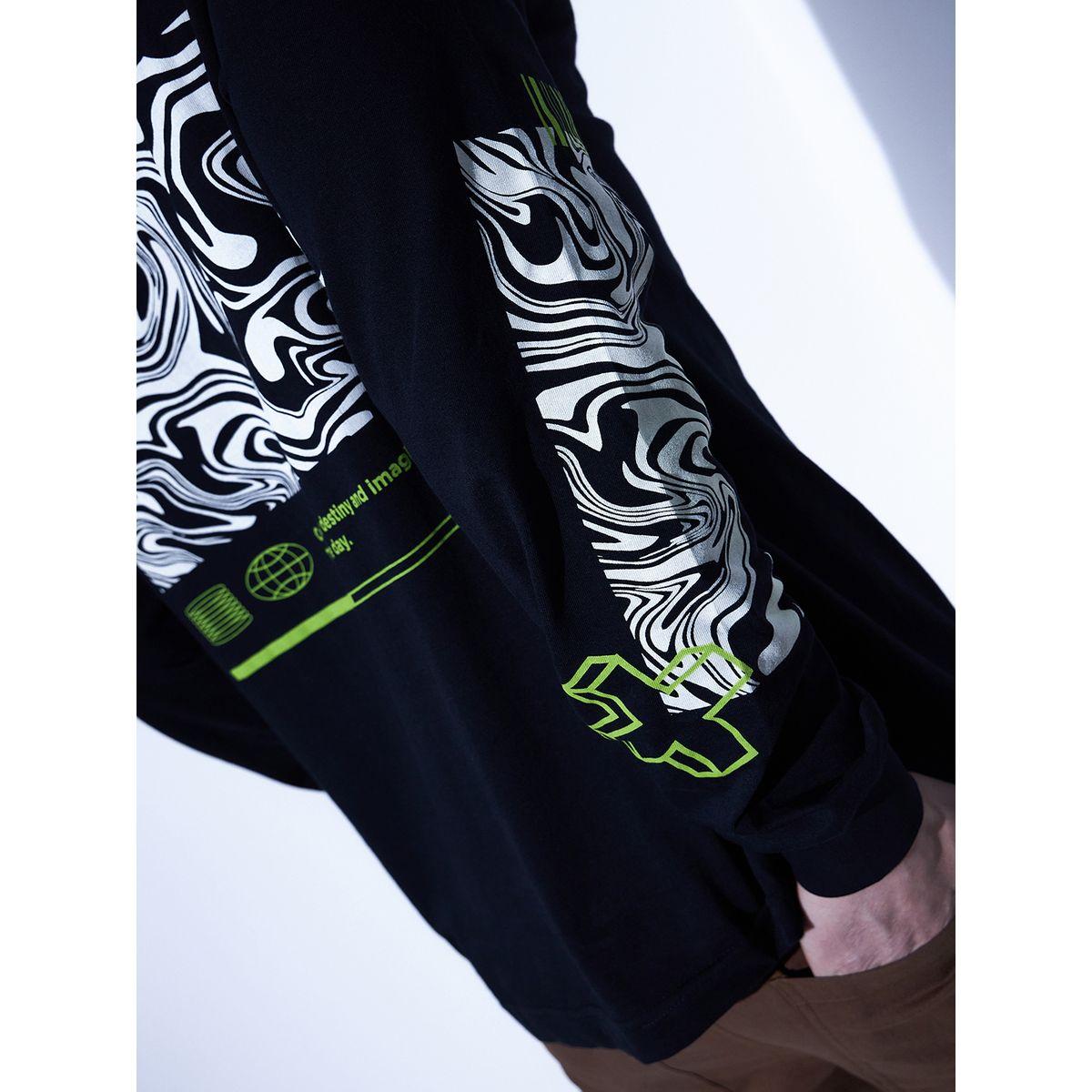 Hubberholme Relaxed Fit Back & Front Graphic Print T-Shirt with Long Sleeves-men-clothing-tshirtsandpolos-tshirts-image-2