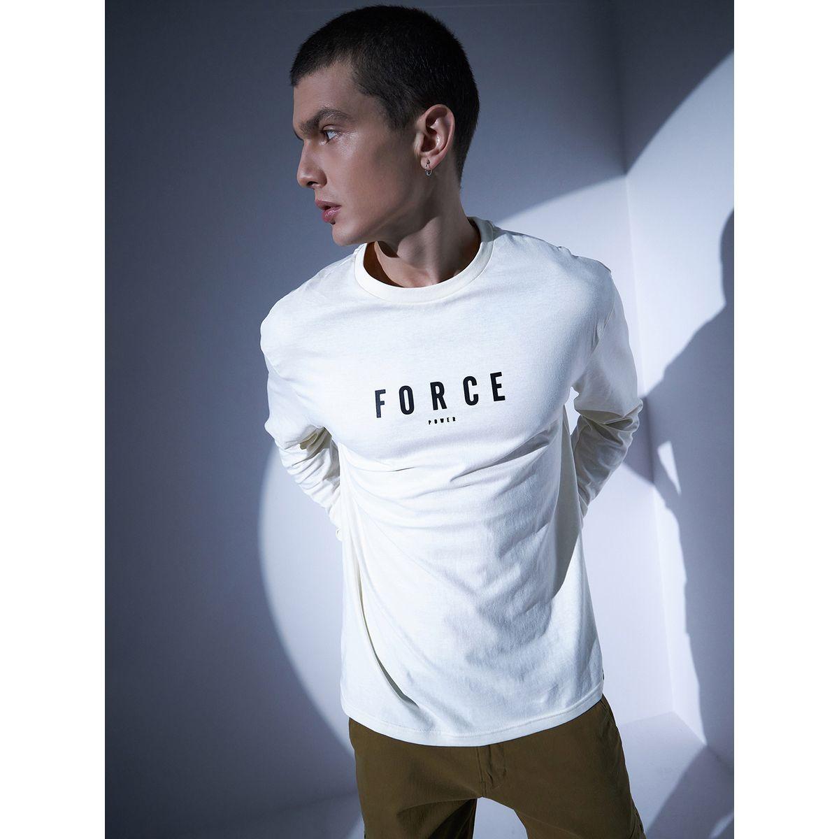 Hubberholme Relaxed Fit Back & Front Typography Print T-Shirt with Long Sleeves-men-clothing-tshirtsandpolos-tshirts-image-1